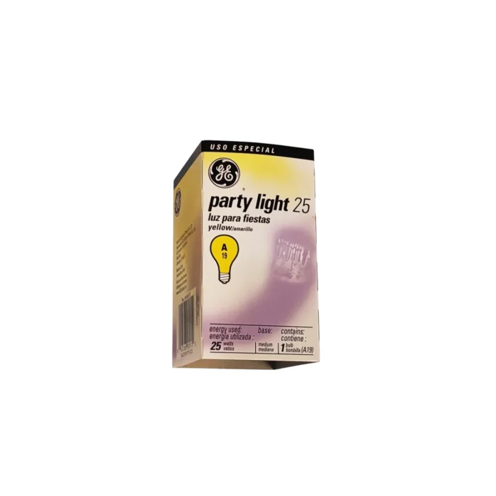 12 Pack Bombillo Incandescente, 25W, Rosca E27, Amarillo, General Electric - Imagen 2