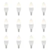 12 Pack Bombillo LED Tipo Vela, 9W, Rosca E14, 3500K, Hammer