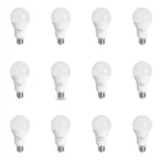 12 Pack Bombillo Bulbo A60, 12W, Rosca E27, 6500K, HomeLight
