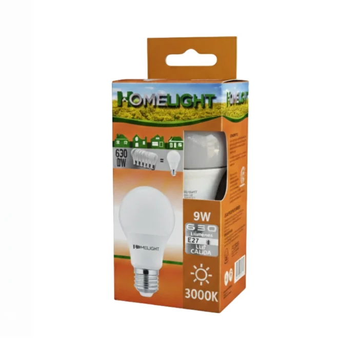 12 Pack Bombillo Bulbo A60, 9W, Rosca E27, 3000K, HomeLight - Imagen 3