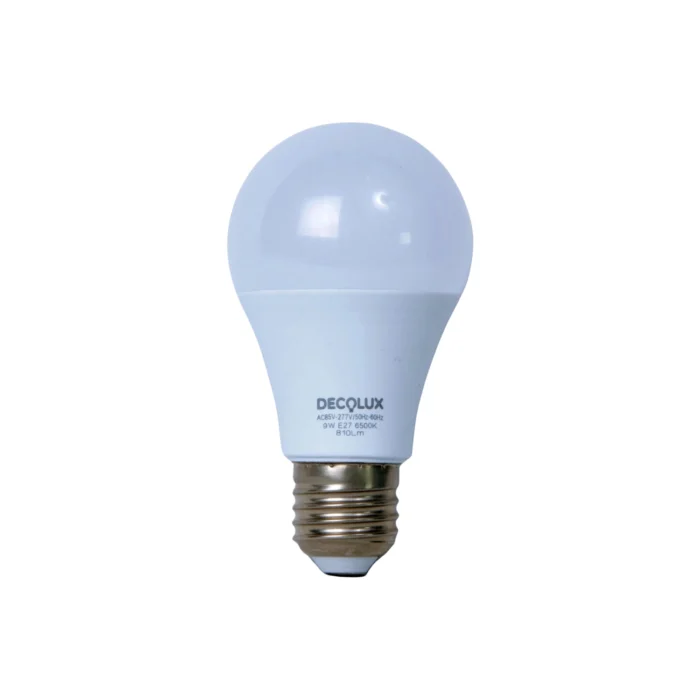 12 Pack Bombillo Bulbo A60, 9W, Rosca E27, 6500K, Decolux - Imagen 2