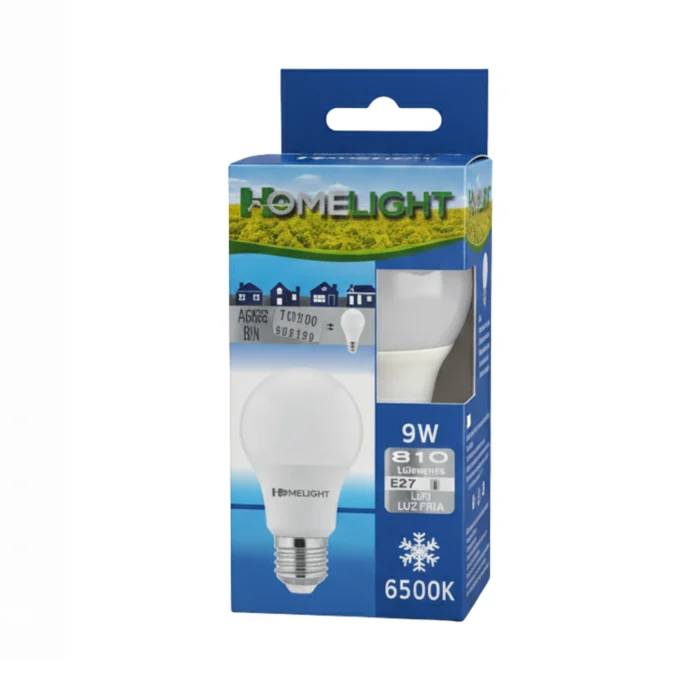 12 Pack Bombillo Bulbo A60, 9W, Rosca E27, 6500K, HomeLight - Imagen 3