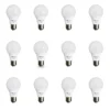 12 Pack Bombillo Bulbo A60, 9W, Rosca E27, 6500K, HomeLight