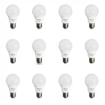 12 Pack Bombillo Bulbo A60, 9W, Rosca E27, 6500K, HomeLight