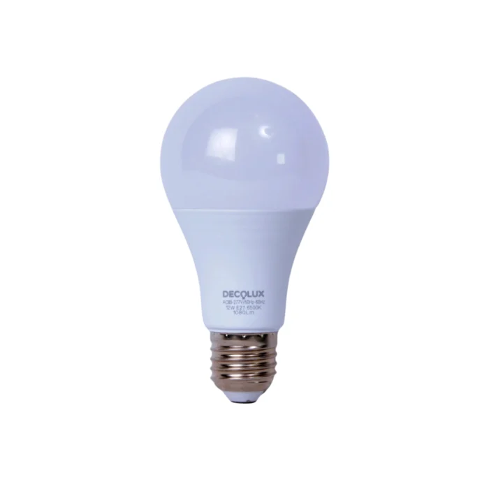 12 Pack Bombillo Bulbo A65, 12W, Rosca E27, 6500K, Decolux - Imagen 2