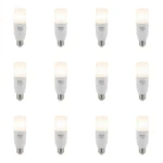 12 Pack Bombillo Tipo Stick, 12W, Rosca E27, 3000K, HomeLight