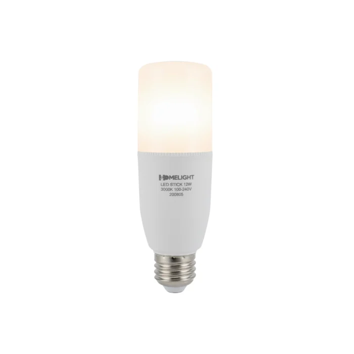 12 Pack Bombillo Tipo Stick, 12W, Rosca E27, 3000K, HomeLight - Imagen 2