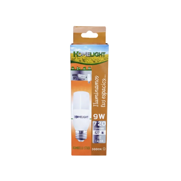 12 Pack Bombillo Tipo Stick, 9W, Rosca E27, 3000K, HomeLight - Imagen 3