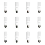 12 Pack Bombillo Tipo Stick, 9W, Rosca E27, 6500K, HomeLight