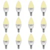 12 Pack Bombillo Tipo Vela, 6W, Rosca E14, 3000K, Lucerna