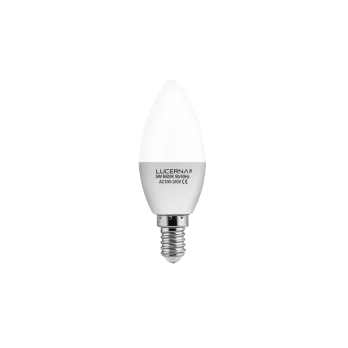 12 Pack Bombillo Tipo Vela, 6W, Rosca E14, 6500K, Lucerna - Imagen 2