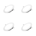 4 Pack Panel Empotrable Redondo 2,5", 3W, 6K, SPINTRON