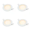 4 Pack Panel Empotrable Redondo 2,5″, 3W, 3000K, Luxolar