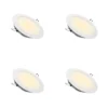4 Pack Panel Empotrable Redondo 2,5″, 3W, 3000K, Pro-Energy