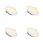 4 Pack Panel Empotrable Redondo 2,5″, 3W, 3000K, Pro-Energy