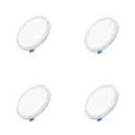 4 Pack Panel Empotrable Redondo 3″, 8W, 6500K, High Lumen, Lucerna