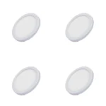 4 Pack Panel Empotrable Redondo Ajustable 3", 6W, 6500K, Lucerna