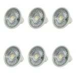 6 Pack Bombillo Dicroico GU10, 5W, 3000K, Lucerna