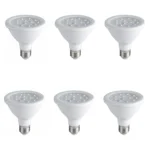 6 Pack Bombillo Dicroico E27, 12W, 3500K, Overlux