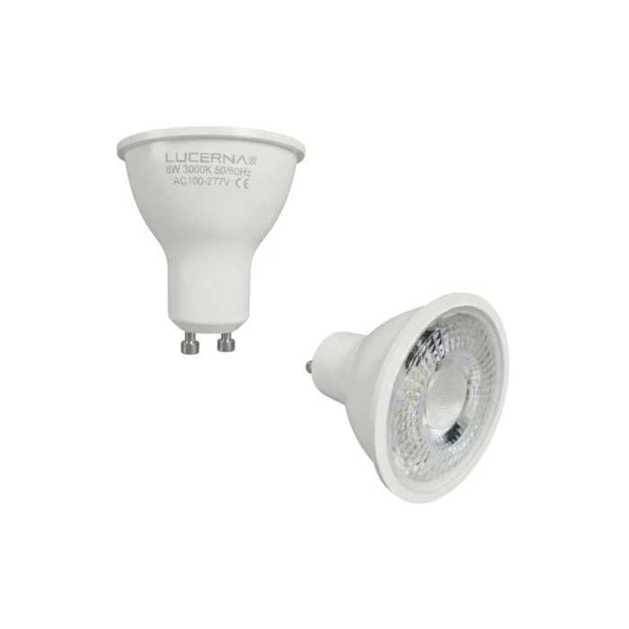 6 Pack Bombillo Dicroico GU10, 8W, 3000K, Lucerna - Imagen 2