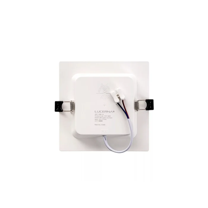 2 Pack Panel DOB Empotrable Cuadrado 5", 9W, 3000K, Compact Lumen, Lucerna - Imagen 4