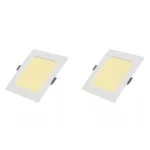 2 Pack Panel DOB Empotrable Cuadrado 8", 20W, 3000K, Compact Lumen, Lucerna