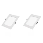 2 Pack Panel DOB Empotrable Cuadrado 8", 20W, 6500K, Compact Lumen, Lucerna
