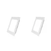 2 Pack Panel Empotrable Cuadrado 8", 18W, 6500K, Línea Clásica, Lucerna