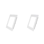 2 Pack Panel Empotrable Cuadrado 8", 18W, 6500K, Línea Clásica, Lucerna