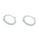 2 Pack Panel Empotrable Redondo 6", 12W, 6000K, Spintron