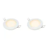 2 Pack Panel Empotrable Redondo 6″, 3W, 3000K, Luxolar Pack
