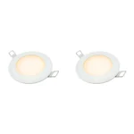 2 Pack Panel Empotrable Redondo 6″, 3W, 3000K, Luxolar Pack