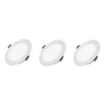 3 Pack Panel DOB Empotrable Redondo 5", 9W, 6500K, Compact Lumen, Lucerna