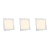 3 Pack Panel Empotrable Cuadrado 4", 6W, 3000K, Luxolar