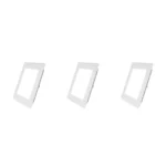 3 Pack Panel Empotrable Cuadrado 4", 6W, 6500K, Línea Clásica, Lucerna