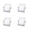 4 Pack Panel DOB Empotrable Cuadrado 5", 10W, 6500K, Decolux