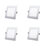 4 Pack Panel DOB Empotrable Cuadrado 5", 10W, 6500K, Decolux