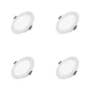 4 Pack Panel DOB Empotrable Redondo 4", 6W, 6500K, Compact Lumen, Lucerna
