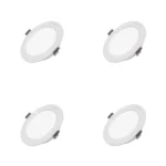 4 Pack Panel DOB Empotrable Redondo 4", 6W, 6500K, Compact Lumen, Lucerna