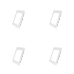4 Pack Panel Empotrable Cuadrado 2.5", 3W, 6500K, Línea Clásica, Lucerna