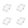 4 Pack Panel DOB Empotrable Cuadrado 4", 6W, 6500K, Compact Lumen, Lucerna