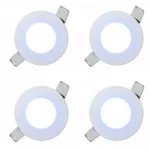 4 Pack Panel Empotrable Redondo 8", 18W, 6000K, Smartlight