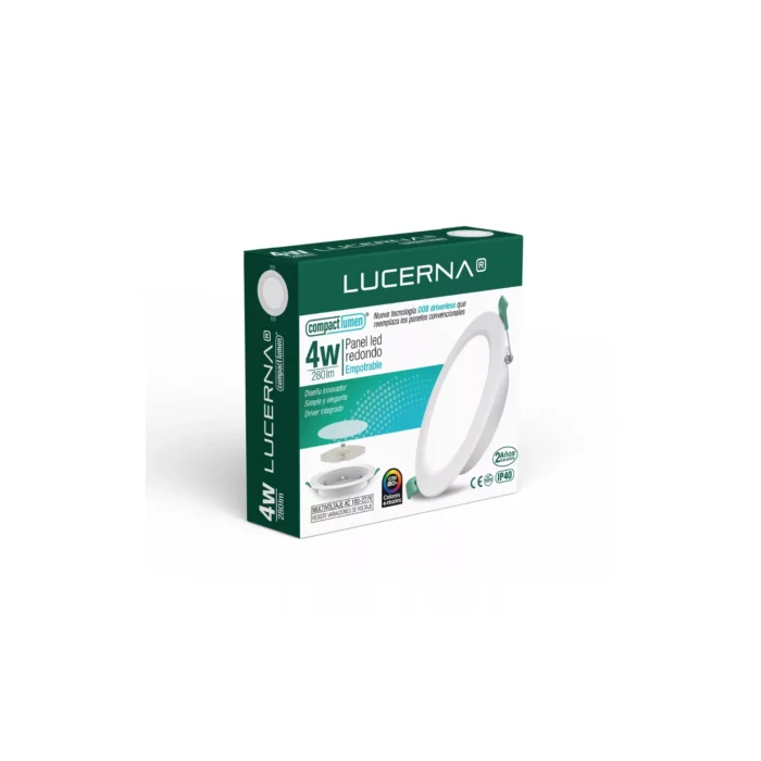 6 Pack Panel DOB Empotrable Redondo 3", 4W, 6500K, Compact Lumen, Lucerna - Imagen 5