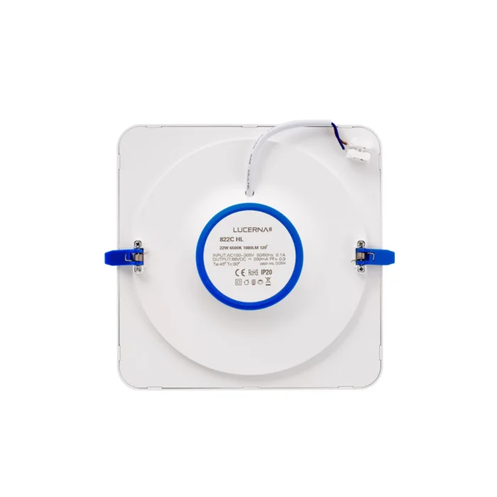 Panel Empotrable Cuadrado 8", 22W, 6500K, High Lumen, Lucerna - Imagen 3