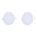 2 Pack Panel Empotrable Redondo 6", 12W, 6500K, Luxolar