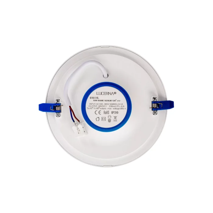Panel Empotrable Redondo 6", 18W, 6500K, High Lumen, Lucerna - Imagen 3