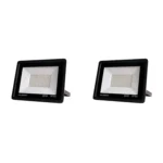 2 Pack Reflector Compacto SMD Negro, 30W, 6000K, Pro-Energy