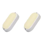 2 Pack Vapoleta Ovalada 17.5x9.6cm, 12W, 3000K, Lucerna