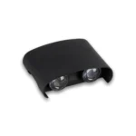 Lámpara Decorativa de Aplique Ojo de Lupa, 2 Faros, 4W, 3000K, Negro, Stylish Design, Lucerna