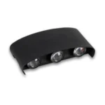 Lámpara Decorativa de Aplique Ojo de Lupa, 3 Faros, 6W, 3000K, Negro, Stylish Design, Lucerna